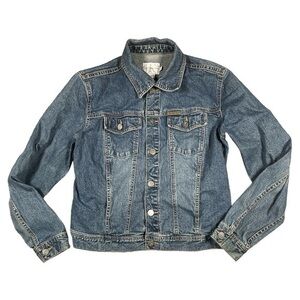Calvin Klein‎ Jeans Vintage Womens Denim Jean Jacket Stretch Size Medium Casual